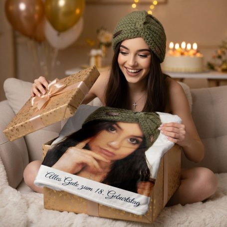 Personalisierte Fleccedecke mit Ihrem Foto oder Logo. Wish-Print. Personalisierte Geschenke. Geschenke für jeden Anlass